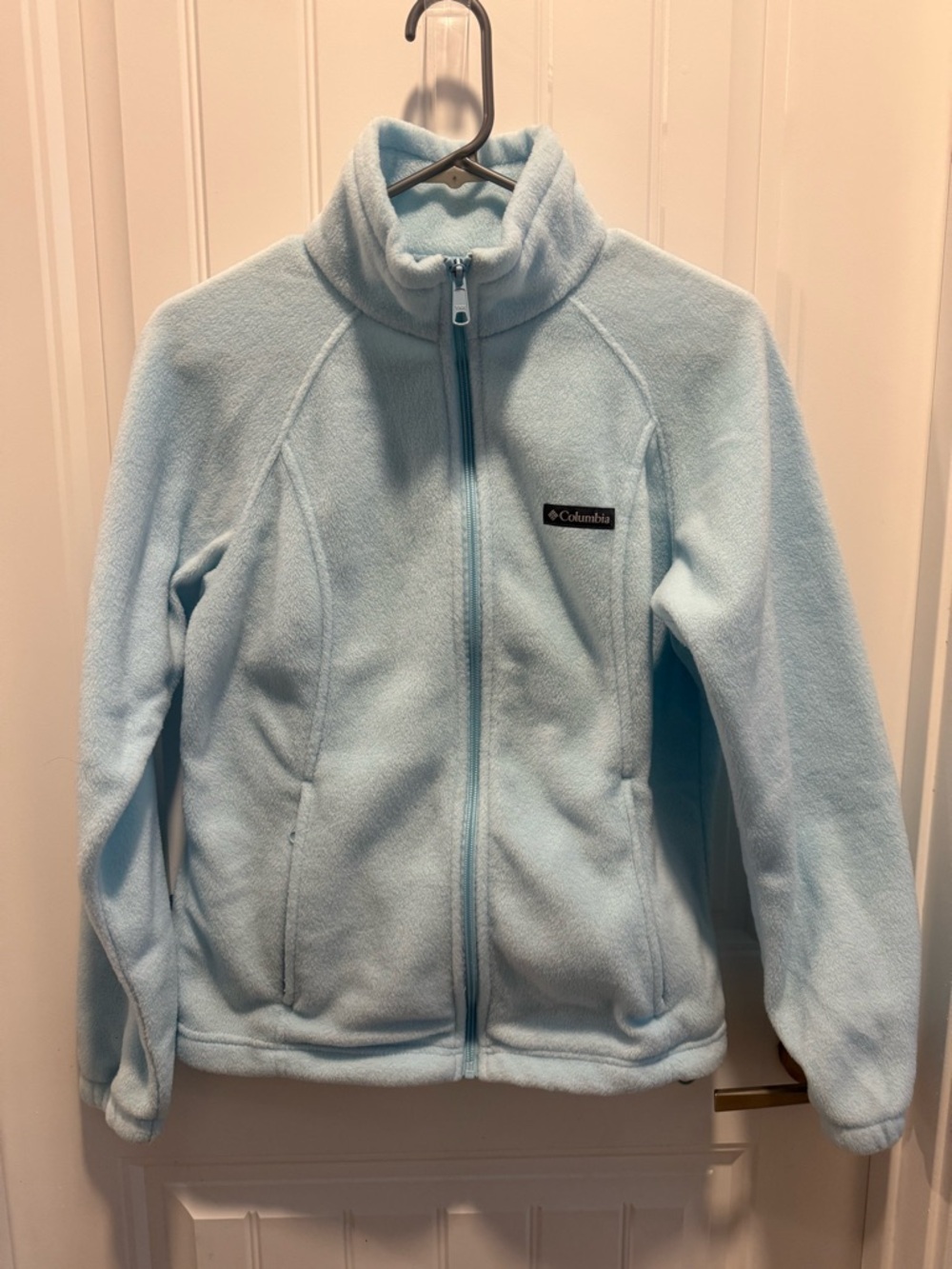 Columbia Pale Blue Fleece Jacket Size M